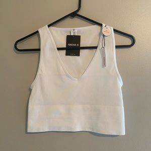 White seamless bralette/crop